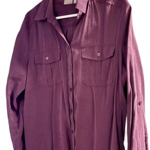 Chico’s Plumb Button-Up Shirt